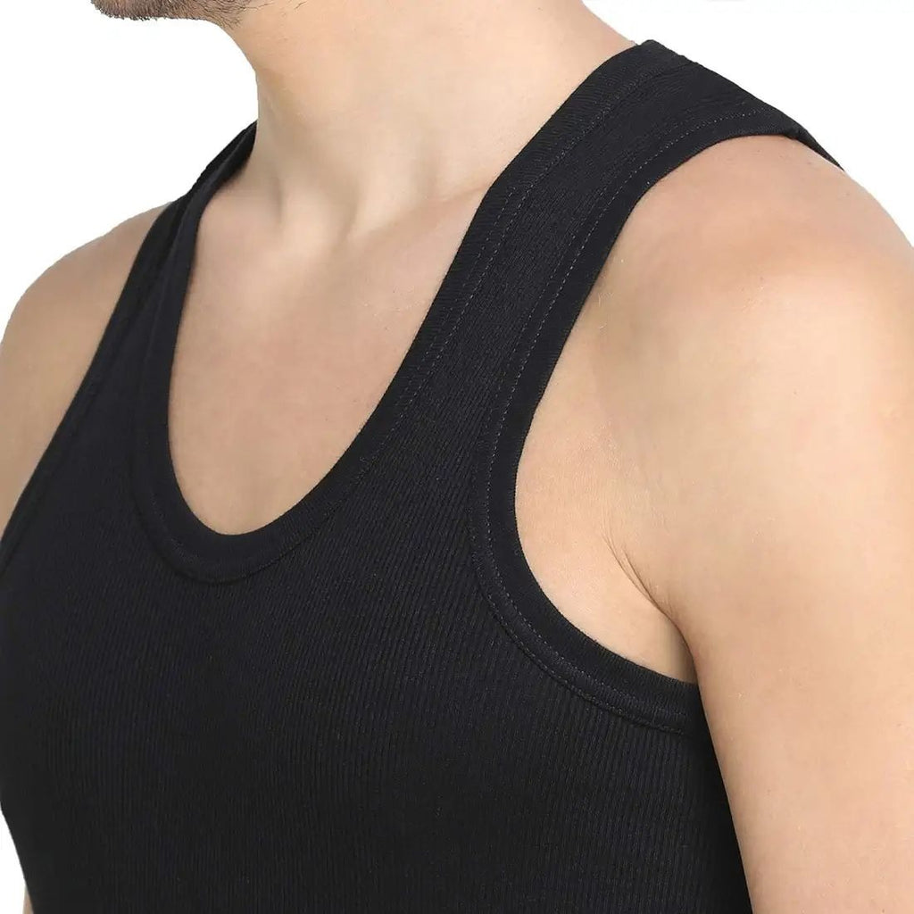 Pack of 3 Men's Cotton Banyan Vest – Soft, Breathable & Comfortable Daily Wear Undershirts for Men (Size Large)