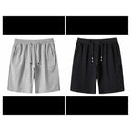 Pack Of 2 Men's Stripe Style Jersey Fashion Shorts | Soft Fabric Casual Summer Wear - Extra Large