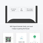 Original Xiaomi Mi Wifi Repeater Pro 300m - Wireless Signal Booster With Dual External Antenna For Expanded Network Coverage