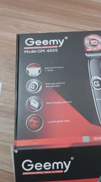 Geemy Original Professional Hair Clipper Trimmer Shaver GM-6050 With Full Accessories Kit For Precision Grooming And Styling